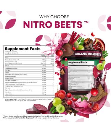 Clean Nutra Organic Beet Root Capsules L Arginine L Citrulline Pine Bark Nitric Oxide Beetroot Powder Arginine Citrulline Supplement Pre Workout Supplements Extract 120 Vegan Pills - Buy Online on GoSupps.com