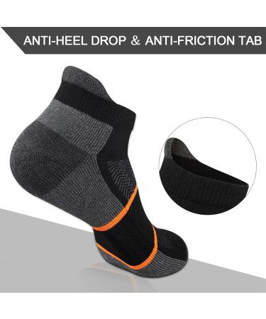 COOVAN Men's Ankle Socks - 6 Pairs Breathable Cushion Running Low Cut Socks with Ankle Support - White - Buy Online on GoSupps.com