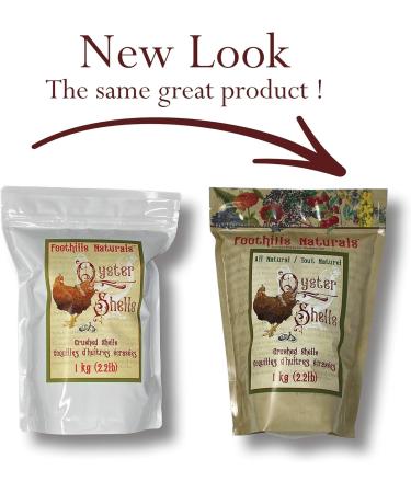 Foothills Naturals Oyster Shells Crushed - 1 kg (2.2 lb) Natural Nothing Added - Buy Online on GoSupps.com