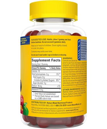Nature Made Zero Sugar Melatonin 5mg Sleeping Gummies for Adults Extra Strength 100% Drug Free Sleep Aid Aspartame Free 70 Sugar Free Melatonin Gummies 70 Day Supply 70 Count (Pack of 1) - Buy Online on GoSupps.com