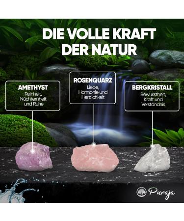 Puraja Gem Water Basic Set | Revive Water with Premium Crystals & Natural Stones | Rose Quartz Amethyst Mountain Crystal | 250g Pack - Buy Online on GoSupps.com