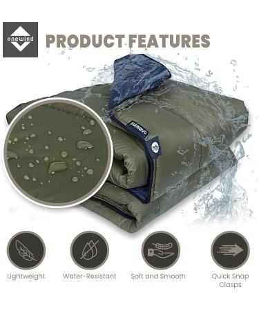 Onewind Double Hammock Underquilt - 3-4 Season Ultralight Camping Quilt, Portable for Hiking & Backpacking - 20F-40F - OD Green Combo - 82 x 52 - Warm Insulation - Buy Online on GoSupps.com