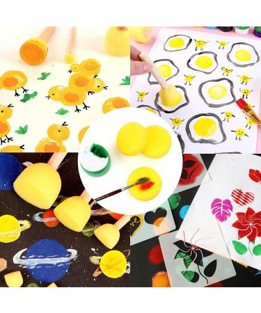 Laniakea 50 Pack 2.9 Inch Synthetic Paint Sponges - Watercolor Round Yellow Sponges for Art Crafts and Pottery - Buy Online on GoSupps.com