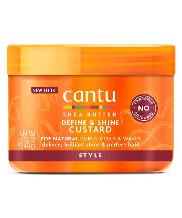 Cantu Define & Shine Custard with Shea Butter for Natural Hair 12 oz (Packaging May Vary) - Buy Online on GoSupps.com