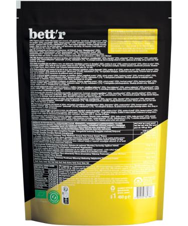 Bett'r BIO Protein Shake Banana and Coconut - Organic Vegan Gluten Free Soy Free and Dairy Free - 450g - Buy Online on GoSupps.com