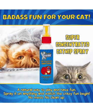 Xtreme Catnip Spray 4 oz - 100% Natural & Super Concentrated Liquid Catnip for Toys, Scratching Posts, and More - Buy Online on GoSupps.com