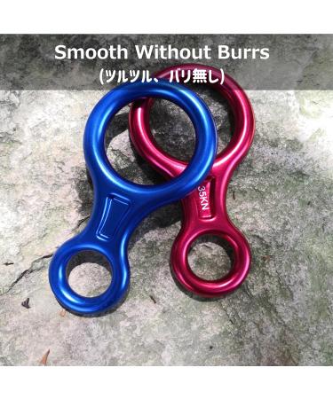 Azarxis 35kN Figure of Eight Descender - Blue Climbing Gear for Outdoor Recreation | International Shipping - Buy Online on GoSupps.com