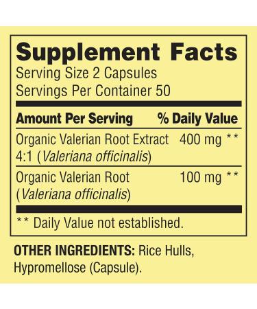 Spring Valley Valerian Root 500 mg Vegetarian Capsules 100 Count Natural Relaxation & Calmness - Set by Basket Goods - Buy Online on GoSupps.com