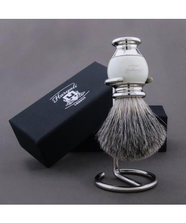 Hand Grip Mounted in Ivory & Black Badger Hair - Sophist Collection by Haryali London | Premium Quality & Elegant Design | International Shipping Available - Buy Online on GoSupps.com