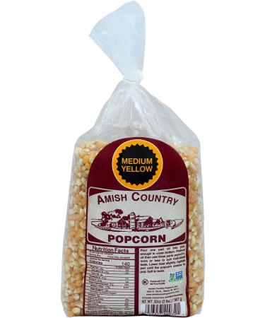 Amish Country Popcorn | 2 lb Bag | Medium Yellow Popcorn Kernels | Old Fashioned, Non-GMO and Gluten Free (Medium Yellow - 2 lb Bag) Medium Yellow 2 Pound (Pack of 1) - Buy Online on GoSupps.com