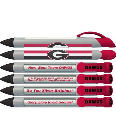 Greeting Pen Georgia Bulldogs Braggin' Rights Rotating Message 6 Pen Set - Officially Licensed College Pens - Buy Online on GoSupps.com