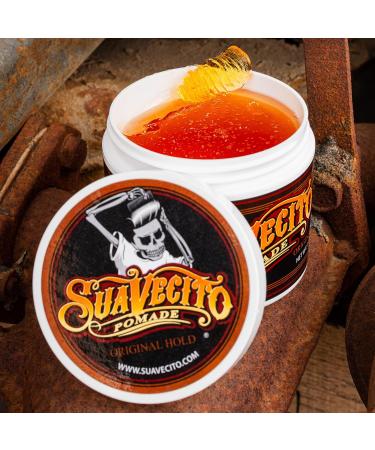 Suavecito Pomade Original Hold - Medium Hold Hair Pomade for Men - 4oz x 2 | Water Based Wax Medium Shine - International Shipping Available - Buy Online on GoSupps.com