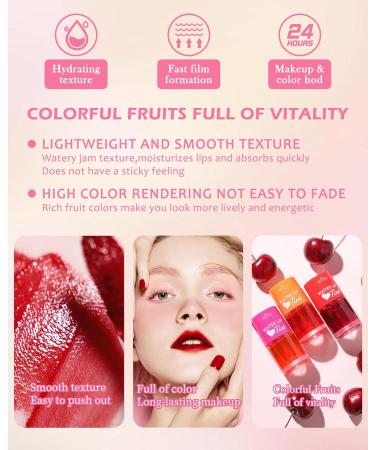 Buy 2 Colors Lip Tint Stain Set - Long Lasting Waterproof Korean Glossy & Matte Mini Liquid Lipstick for Lips & Cheeks - International Shipping Available - Buy Online on GoSupps.com