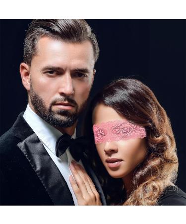 Thinp 2 Pcs Lace Eye Mask - Adjustable See-Through Blindfold for Women | Soft Sleep Mask for Masquerade & Valentine's Day - Buy Online on GoSupps.com