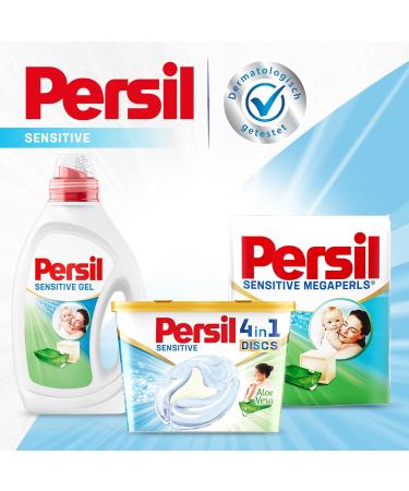 Persil Sensitive 4in1 Discs - Allergy-Friendly Detergent for Babies | 16 Wash Loads with Aloe Vera | Effective from 20 C to 95 C - Buy Online on GoSupps.com