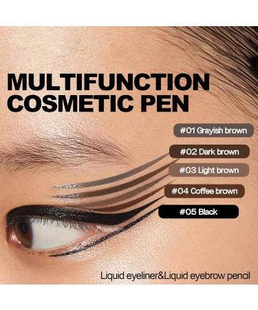 Buy Ultra-Fine Liquid Eyebrow Pencil & Eyeliner - Waterproof Longwearing Smudge-Proof - #03 Light Brown - International Shipping Available - Buy Online on GoSupps.com