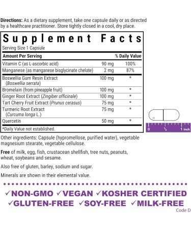 Bluebonnet Nutrition Pain & Inflammation Support for Temporary Physical Overexertion* Non-GMO Vegan Kosher Certified Gluten-Free Soy-Free Dairy-Free 30 Vegetable Capsules 30 Servings - Buy Online on GoSupps.com
