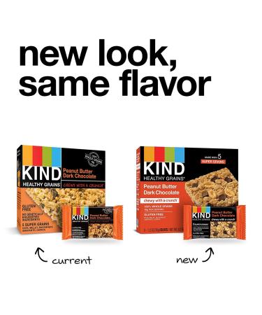 KIND Healthy Grains Bars Peanut Butter Dark Chocolate 5ct 1.2oz - Non GMO & Gluten Free (Pack of 3) - Buy Online on GoSupps.com