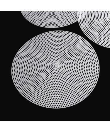10pcs Clear Mesh Plastic Canvas DIY Kit | Round Plastic Canvas Sheets for Needlepoint | 20cm Embroidery Hoop Included - Buy Online on GoSupps.com