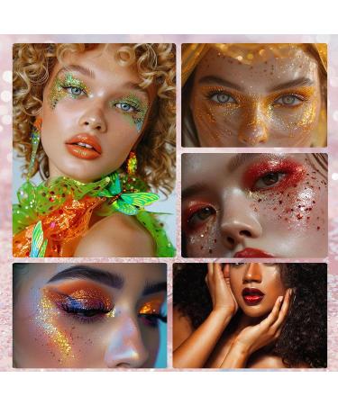 Glitter Body Gel - 6 Colors of Sparkling Gel Paint - Hair Glitter - For Concerts Parties Clubbing Halloween Carnival Christmas and Fairy Tale Themes - Buy Online on GoSupps.com