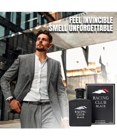 Racing Club Black Men Cologne Fresh Scent Eau De Toilette Spray Fragrance For Men Long-Lasting Cologne Choice For Daily Wear Elegant 100ml Bottle - Buy Online on GoSupps.com