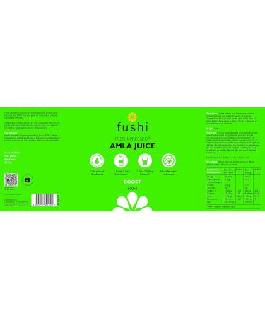 Fushi Amla Juice 500ml - Fresh-Pressed Wild Harvested Indian Gooseberry - Natural White - No Artificial Sweeteners, Flavours, or Colours - Buy Online on GoSupps.com