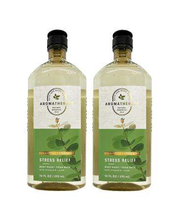 Bath and Body Works 2 Pack Aromatherapy Stress Relief Eucalyptus & Spearmint Shower Gel. 10 Oz. - Buy Online on GoSupps.com