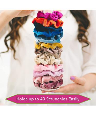 Clear Acrylic Strawbre Scrunchie Holder Stand Organizer - Hair Tie & Jewelry Storage for Teen Girls | VSCO Room Decor & Gift - 11 Inches - Buy Online on GoSupps.com
