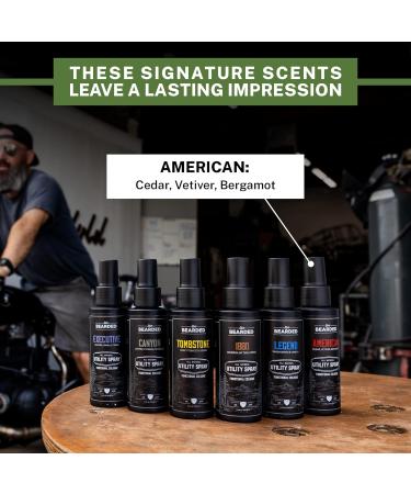 Live Bearded Utility Spray - All Purpose Cologne with Natural Fragrance - Made in the USA - 3.4 fl oz Bottle | American Scent - Cedar Pine Vetiver Bergamont American - Cedar Pine Vetiver Bergamot - Buy Online on GoSupps.com