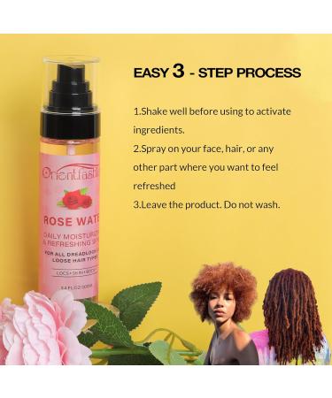 Moisturizing Refreshing Spray for Locs - Rose Water and Peppermint Hair Scalp Moisturizer Natural Loc Care and Maintenance (Rose 3.4 Fl oz) Rose 1.13 Fl Oz (Pack of 3) - Buy Online on GoSupps.com