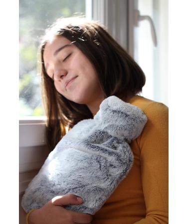 BetterDay Hot Water Bottle with Hood - 2L Fluffy Cover British Standard Natural Rubber Perfect for Comfort & Warmth - Shop Now! - Buy Online on GoSupps.com