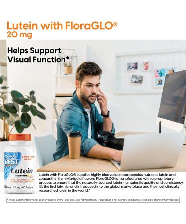 Buy Doctor's Best Lutein 20 mg with FloraGlo - 60 Softgels for Eye Health - Buy Online on GoSupps.com