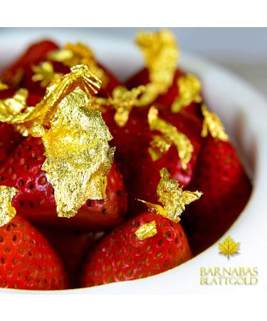 Barnabas Blattgold Edible Genuine Gold Leaf Flakes - 150mg Jar - Buy Online on GoSupps.com