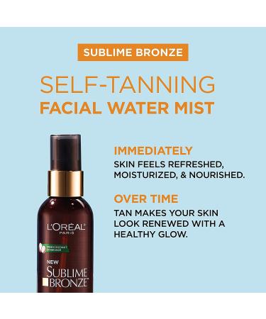 L'Oreal Paris Sublime Bronze Self-Tanning Facial Mist - Coconut Water & Vitamin E - 3 fl. Oz - Buy Online on GoSupps.com