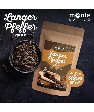 Long Pepper Monte Nativo 250g - 100% Natural Pure Long Peppercorns for Cooking | Ideal for Pepper Mill - Buy Online on GoSupps.com