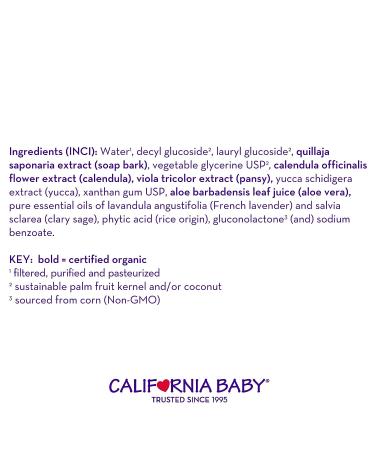 California Baby Calming Bubble Bath - Lavender & Clary Sage Essential Oils - USDA Certified - 19 oz - Buy Online on GoSupps.com
