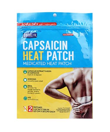 16 Capsaicin Heat Patches Topical Analgesic Medicated Back Arthritis Pain Relief