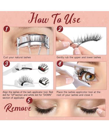 Magnetic Eyelashes with Applicator Higu clace Magnetic Lashes Natural Look 1 Pair Reusable Eyelashes Magnetic Without Eyeliner No Glue Needed Eye Lashes Magnetic Easy to Wear and Remove(Style A) STYLE-A - Buy Online on GoSupps.com