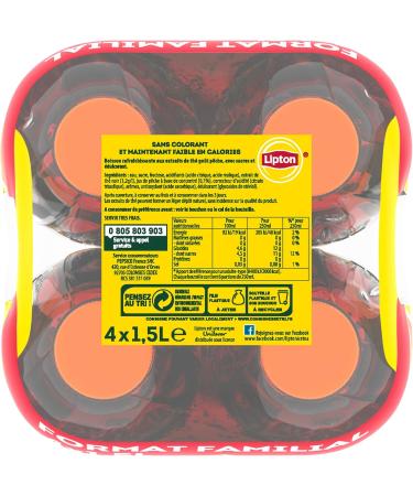  Lipton Lipton Ice Tea Peach Flavor Iced Tea 4 x 1.5 L - Buy Online on GoSupps.com