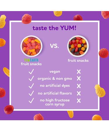 YumEarth Organic Fruit Flavored Snacks - 43 Count, 0.7oz Snack Packs | Allergy-Friendly, Gluten-Free, Non-GMO, Vegan | No Artificial Flavors or Dyes | Fruit Flavor - Pack of 1 - Buy Online on GoSupps.com