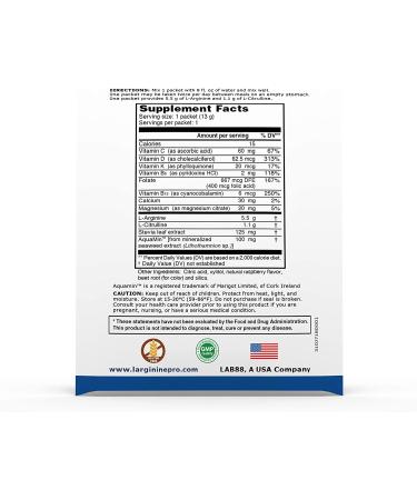 L-Arginine Pro Supplement On-The-Go Travel Packets - 30 Count Raspberry Flavored Singles with 500mg L-Arginine and 100mg L-Citrulline - Buy Online on GoSupps.com