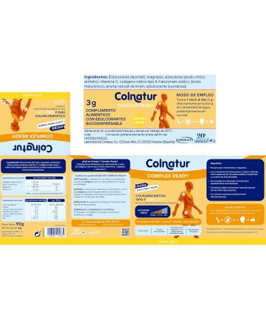Colnatur Ready Listo Para Tomar Collag ne avec Magn sium Acide hyaluronique et Vitamine C 30 Sticks Monodose - Buy Online on GoSupps.com