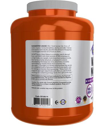 NOW Sports Nutrition  Waxy Maize Powder  Endurance*/Energy Production*/Recovery*  5.5-Pound - Buy Online on GoSupps.com