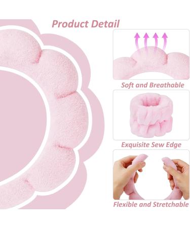 Sponge Headband Wristband Sets Cute Skin Care Headband Face Wash Wristband Set Sports Shower Headband for Women's Makeup Skin Care Makeup Remover Face Wash - Buy Online on GoSupps.com