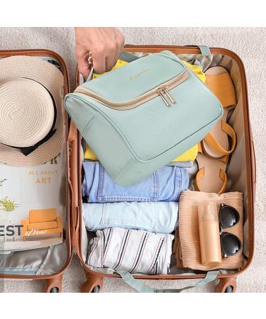 Travel Makeup Bag for Women - Large Green Cosmetic Organizer - Buy Online on GoSupps.com