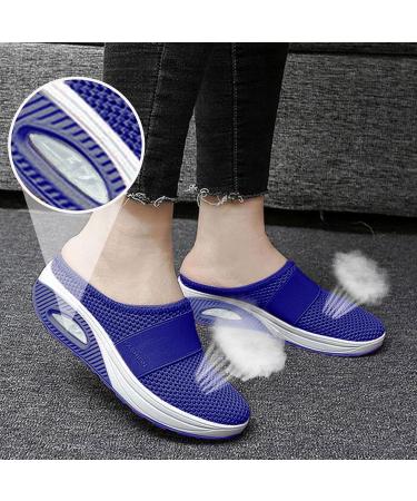 Shop Women's Elegant Work & Vocational Shoes - Leather Slippers Mules & Summer Sneakers in Silver & Blue - EU Sizes 35-42 - Buy Online on GoSupps.com