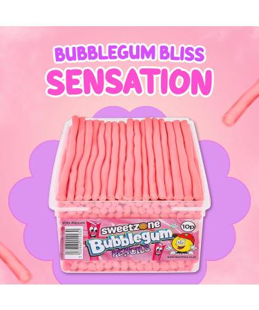 Sweetzone Bubblegum Pencils Sweets Tub Pencil Sweets 100 pc 10P Halal Sweets Wine gums American Gum British Sweets Sweet Pie Licorice Sweet Liquorice Allsorts Irresistible for Candy Lovers - Buy Online on GoSupps.com
