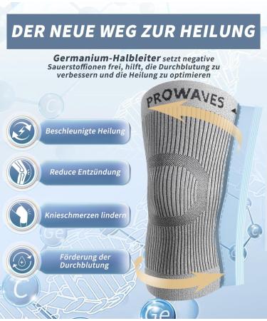 Prowaves Kniebandage f r M nner & Frauen - Sport-Kniebandage mit seitlichen Stabilatoren - Meniskus & Arthritis Unterst tzung | S 1 St ck - Internationaler Versand verf gbar - Buy Online on GoSupps.com