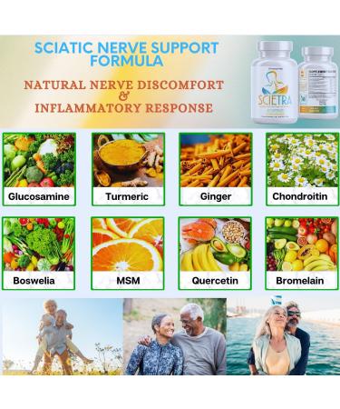 Sciatic Nerve Health Support Supplement for Natural Relief - Vitamins for Nerve Discomfort, Inflammation, Burning, Tingling & Numbness in Lower Lumbar, Hip, Thigh, Leg & Foot - Buy Online on GoSupps.com