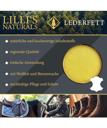 Lillis Naturals Leather Grease with Lanolin - Colorless 200ml for Shoes Saddles Jackets & Belts - Premium Leather Care - Buy Online on GoSupps.com
